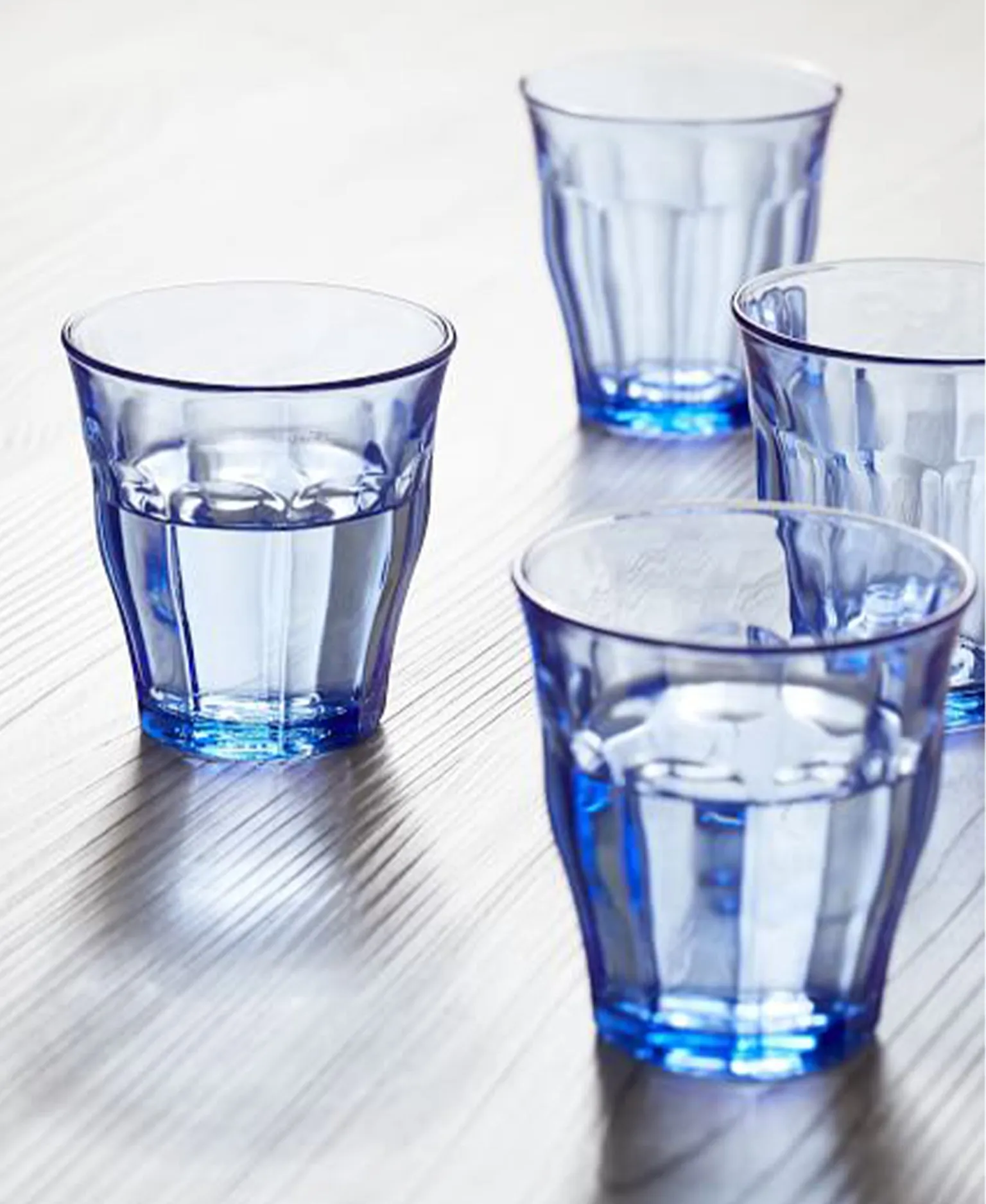 Mixed Color Glass Tumbler Set (Marine & Blush) 8.375oz - Set of 4